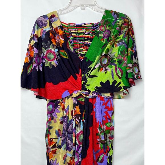 Ranna Gill Women's XS Multicolored Anthropologie Floral Print Sleeveless Dress - Picture 6 of 9